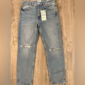 Zara high rise ankle lenght jeans